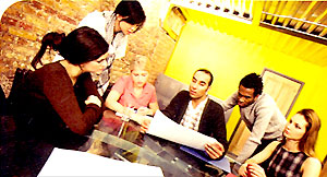 People in a meeting